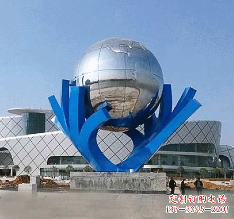 聊城不锈钢地球雕塑缔造绿色家园