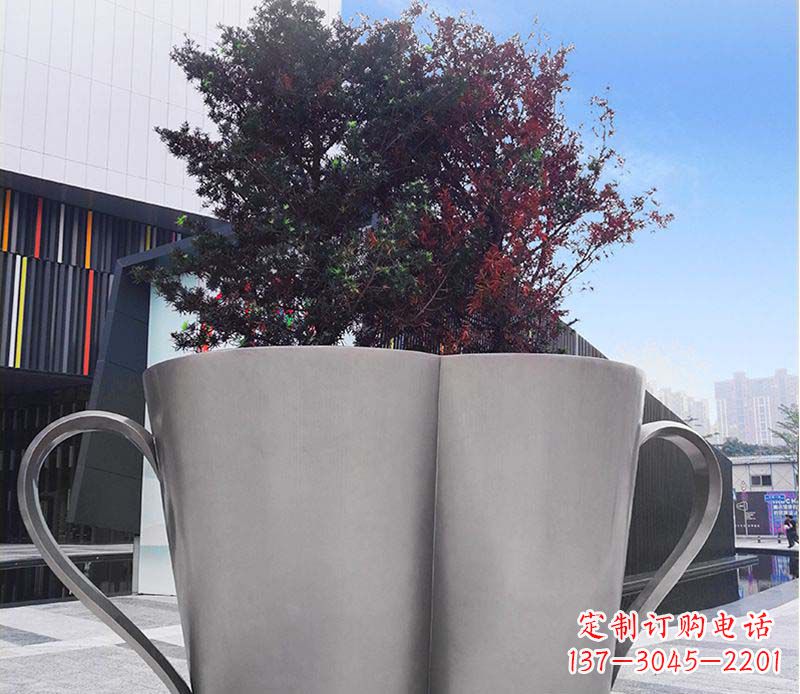 聊城不锈钢花盆雕塑美观耐用