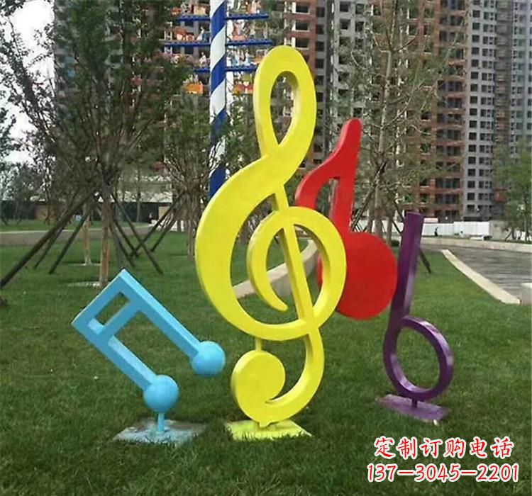 聊城不锈钢音符雕塑音乐的流动之美