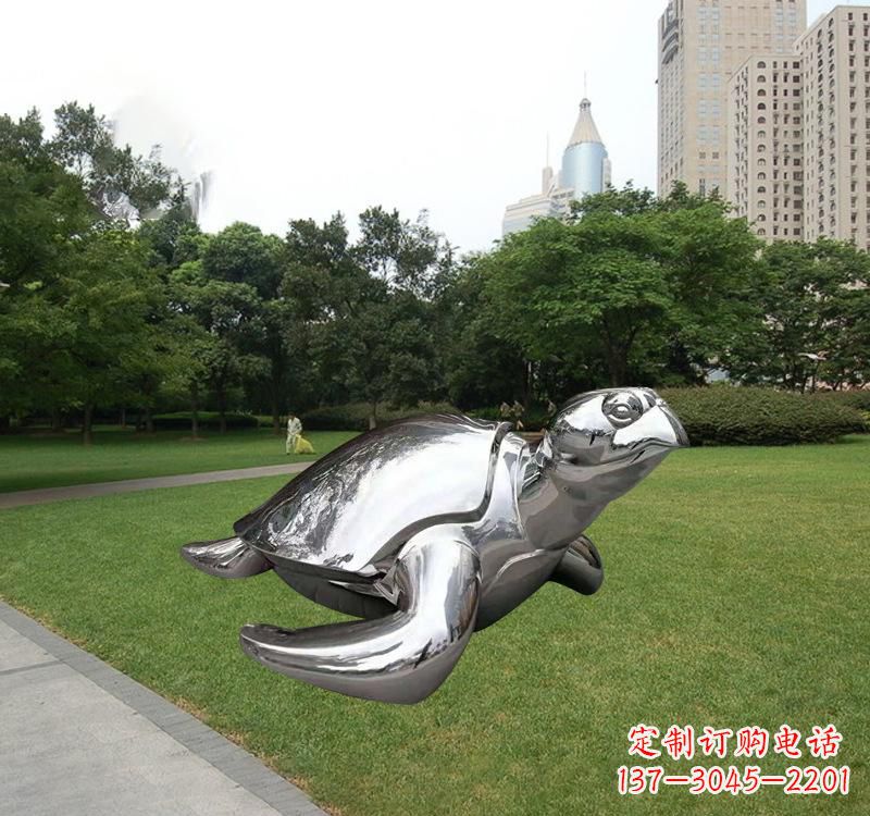 聊城不锈钢海龟雕塑传承海洋文化的象征