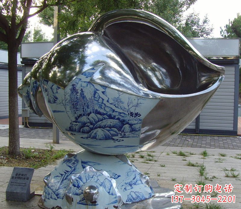 聊城不锈钢海螺雕塑精致美观的艺术品