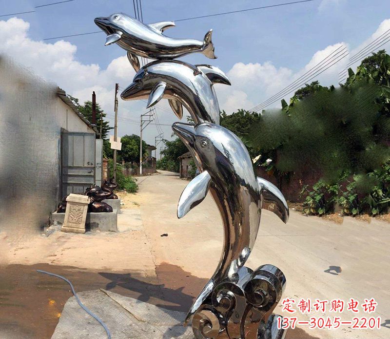 聊城不锈钢海豚雕塑艺术的浪漫