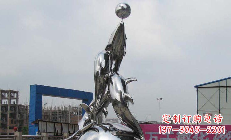聊城不锈钢海豚雕塑海洋之美的象征