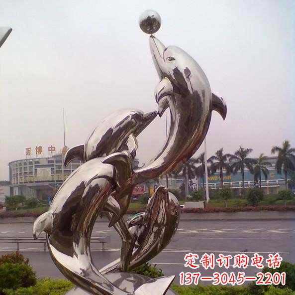 聊城不锈钢海豚雕塑艺术之美