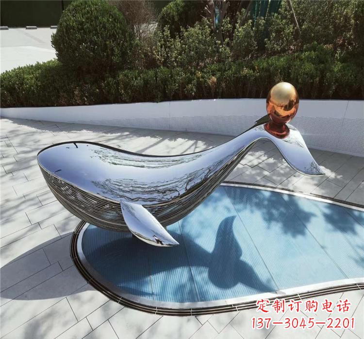 聊城不锈钢海豚精美的雕塑作品