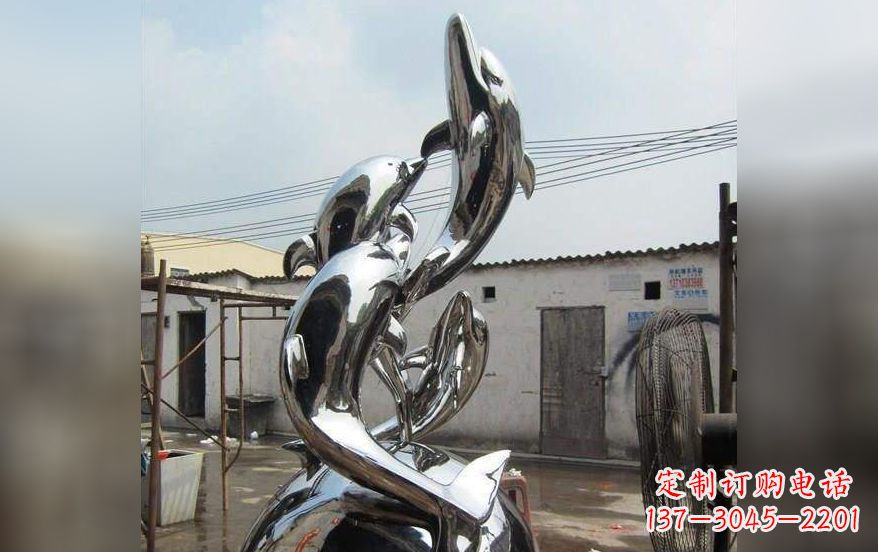 聊城海豚之美——不锈钢海豚雕塑