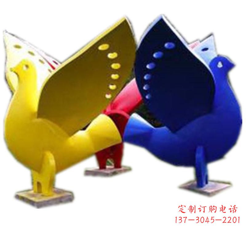 聊城不锈钢制作的和平鸽雕塑