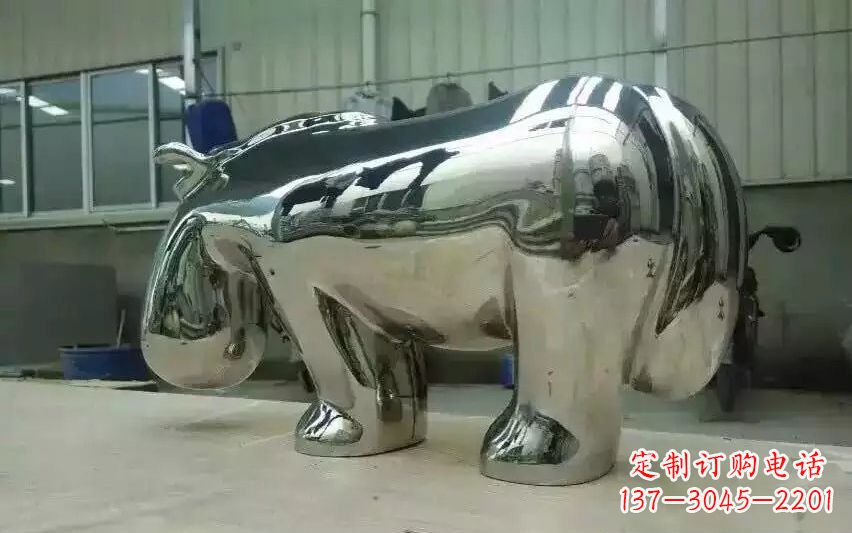 聊城不锈钢河马雕塑美观耐用的艺术品