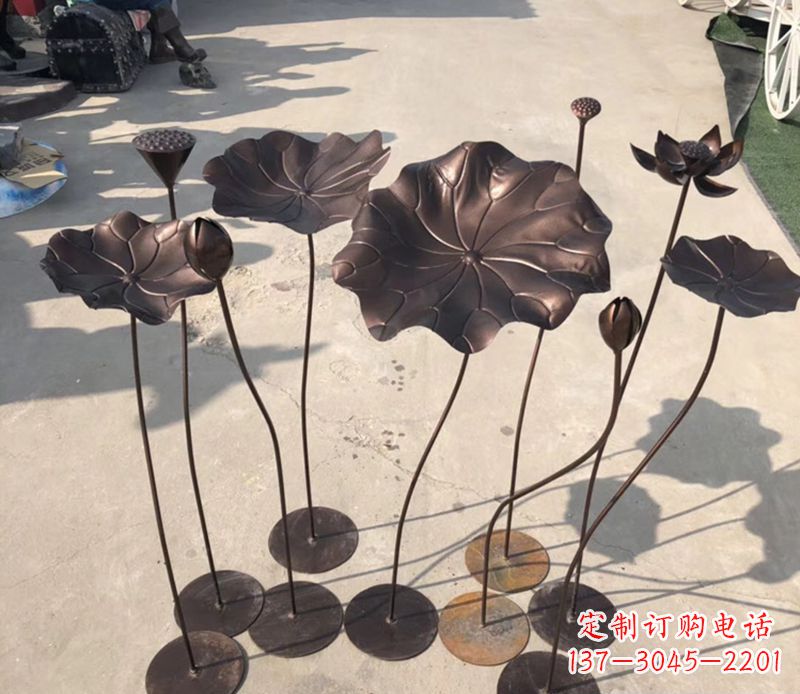 聊城不锈钢荷花雕塑传承传统文化