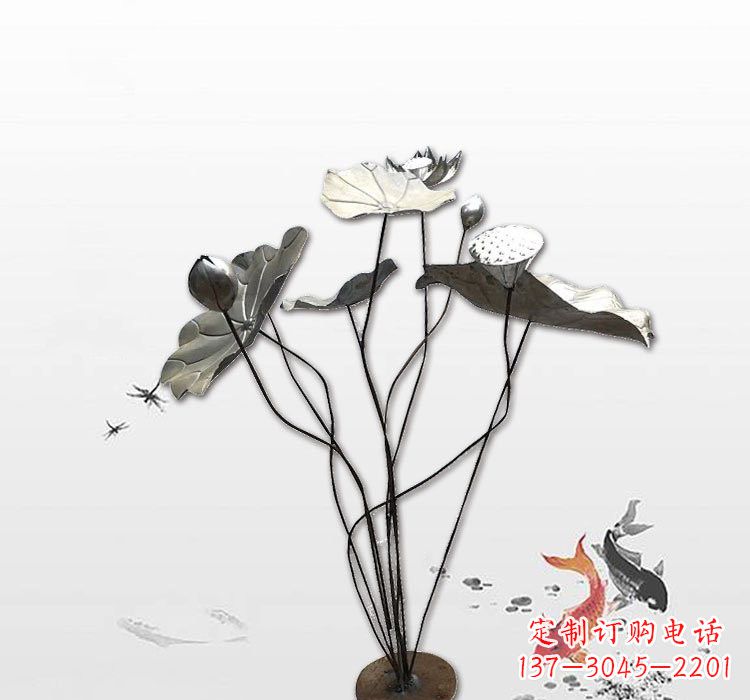 聊城不锈钢荷叶雕塑艺术的精美结合