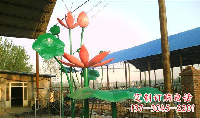 聊城不锈钢荷叶雕塑精美而优雅