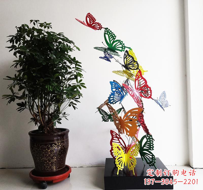 聊城不锈钢蝴蝶雕塑精美的艺术品