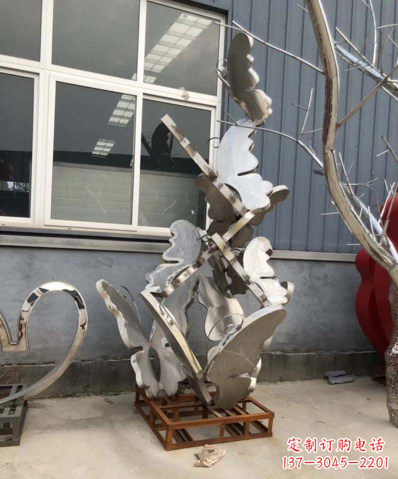 聊城蝴蝶之舞不锈钢雕塑精美绝伦