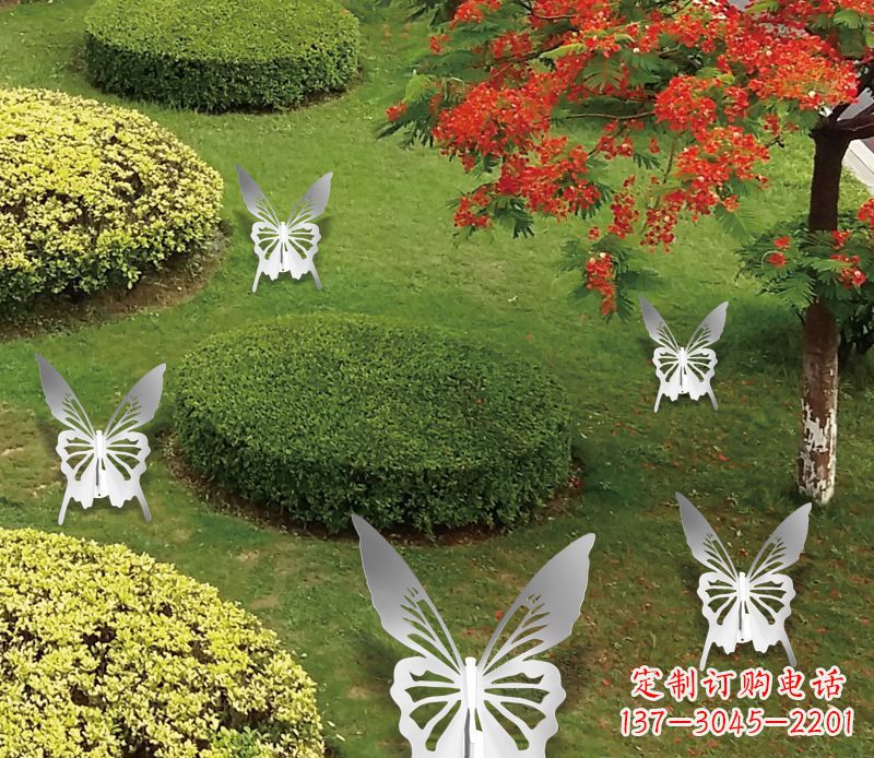 聊城灵动飞舞不锈钢蝴蝶雕塑
