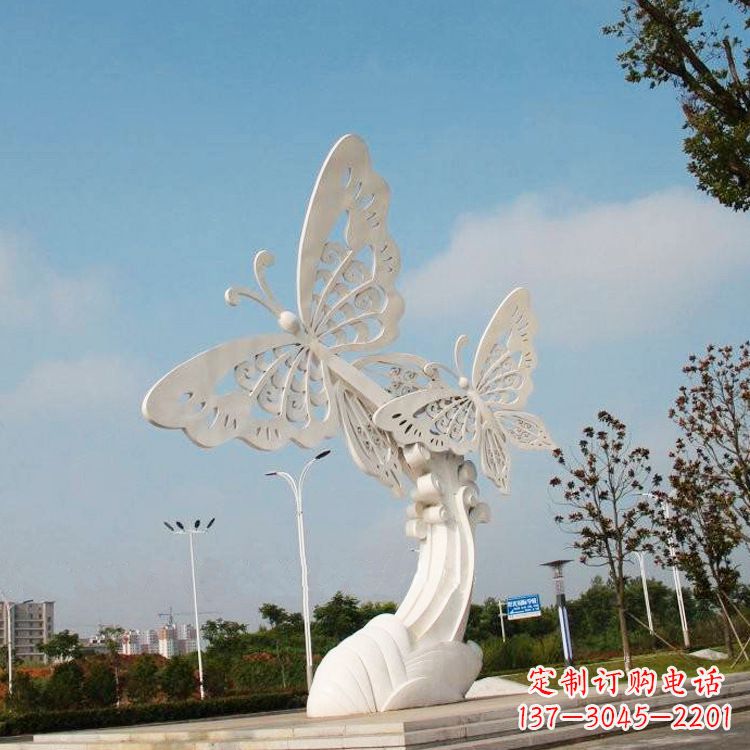聊城不锈钢蝴蝶雕塑——美丽传递自然之美
