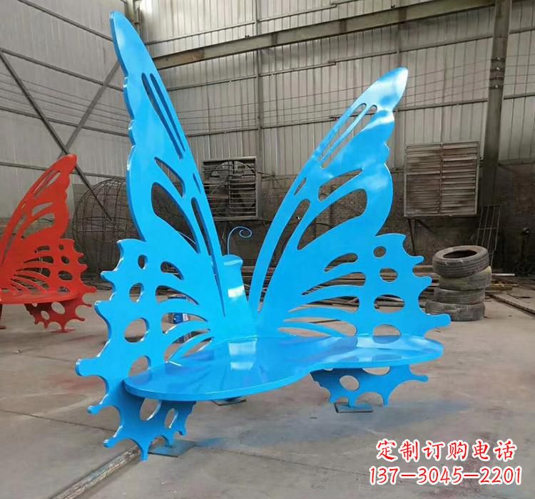 聊城不锈钢蝴蝶座椅雕塑艺术精品
