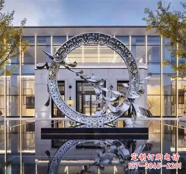 聊城大雁飞翔,不锈钢户外雕塑雍容陈列