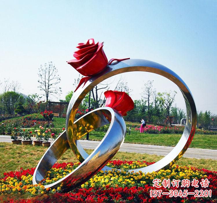 聊城精美不锈钢戒指雕塑