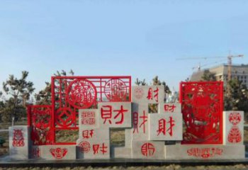聊城不锈钢福禄寿雕塑象征着美好生活