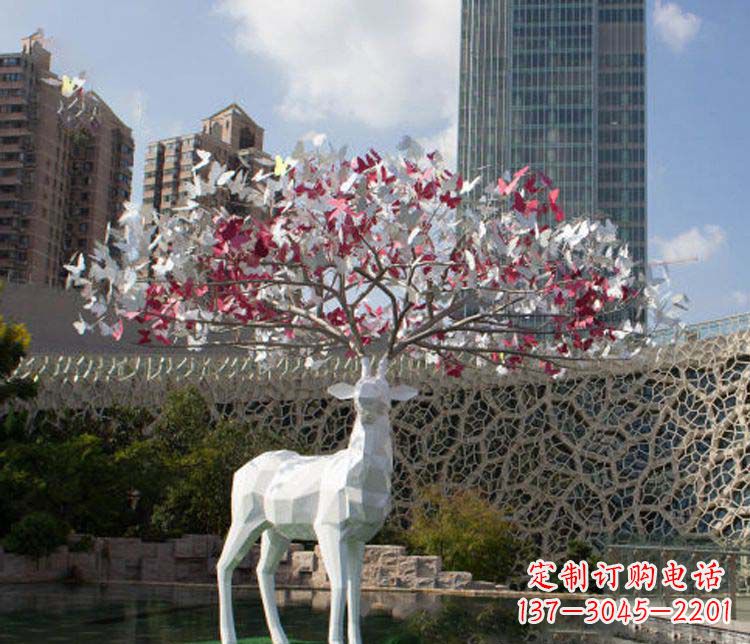 聊城不锈钢梅花鹿雕塑艺术的精美结晶