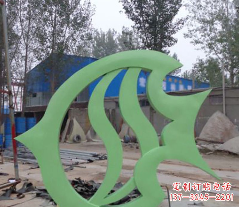 聊城不锈钢剪纸鲤鱼雕塑——传承传统艺术