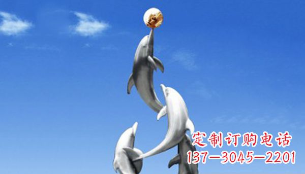 聊城不锈钢海豚雕塑——精美的海洋艺术