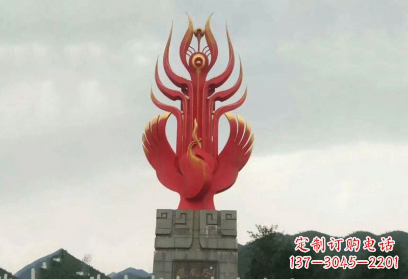 聊城凤凰雕塑美丽传奇的象征