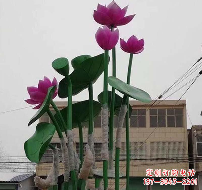 聊城不锈钢荷花雕塑——精美绝伦