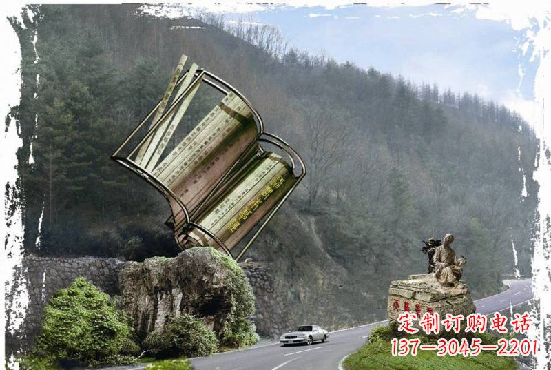 聊城神农本草经竹简雕塑——传承中华文化精髓