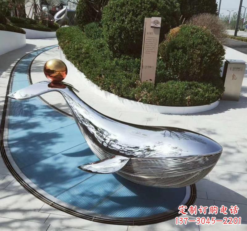 聊城精美不锈钢海豚雕塑