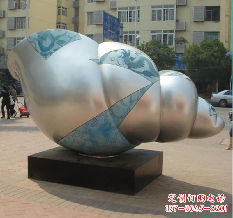 聊城不锈钢海螺雕塑艺术的精美融合