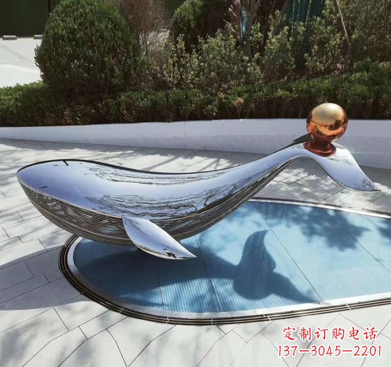聊城不锈钢海豚雕塑精美而优雅