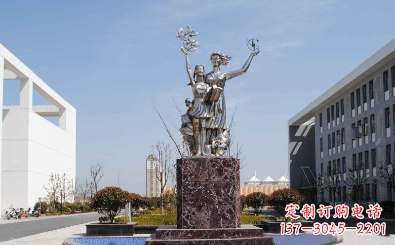 聊城不锈钢学生雕塑——记录学生成长的精美艺术品