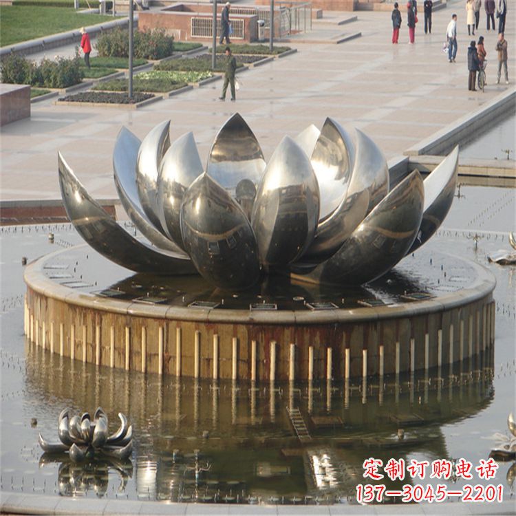 聊城不锈钢莲花喷泉——艺术与美的完美结合