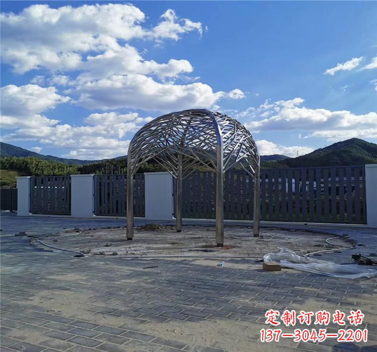 聊城不锈钢凉亭雕塑美丽的艺术之作