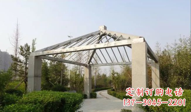 聊城不锈钢凉亭雕塑点缀公园景观