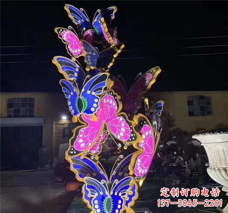 聊城不锈钢镂空蝴蝶雕塑——自由自在的艺术风景