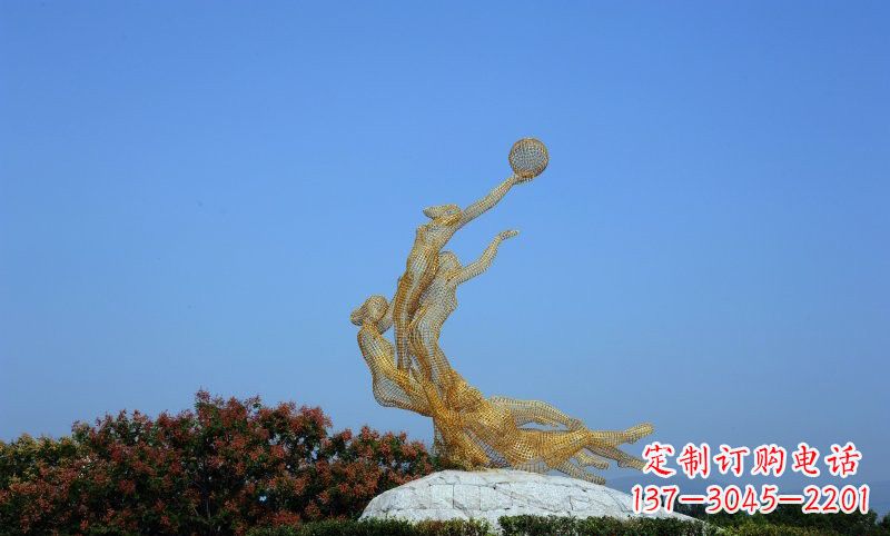 聊城精致的不锈钢女排雕塑