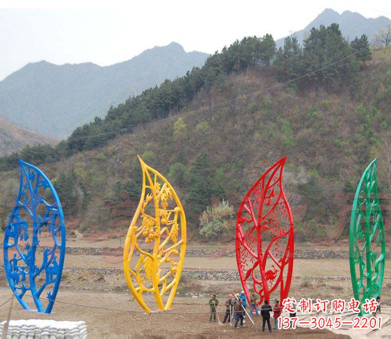 聊城不锈钢镂空树叶景观雕塑精美绝伦