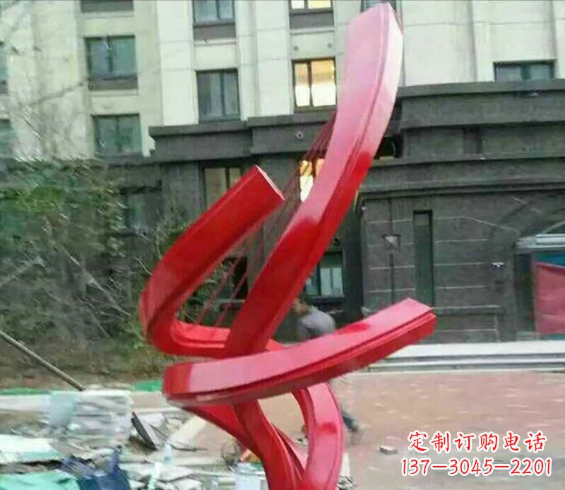 聊城不锈钢螺旋飘带雕塑