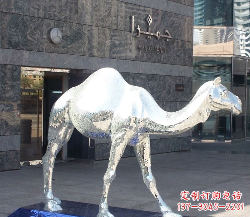 聊城不锈钢骆驼雕塑精美外形折射古朴美感