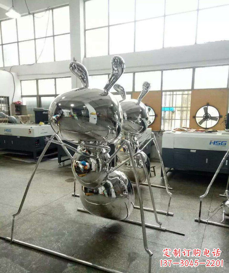 聊城不锈钢蚂蚁步行街景观雕塑——融合现代科技与自然之美