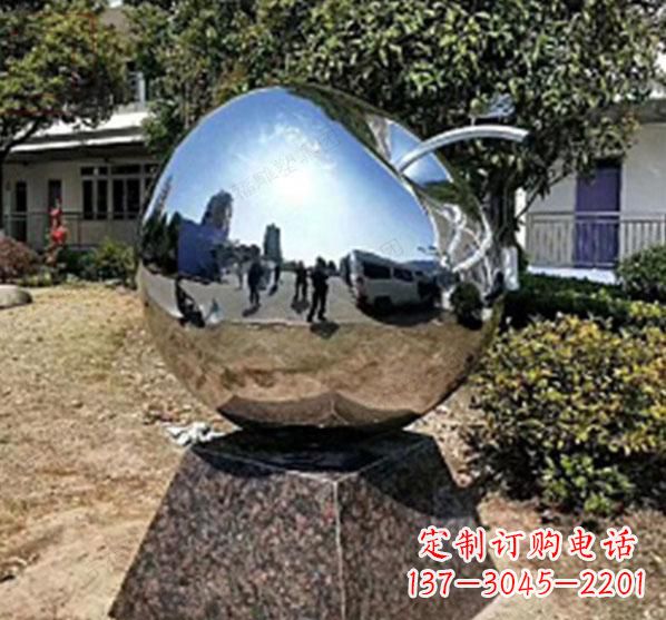 聊城不锈钢蚂蚁滚苹果雕塑艺术与科技的完美结合