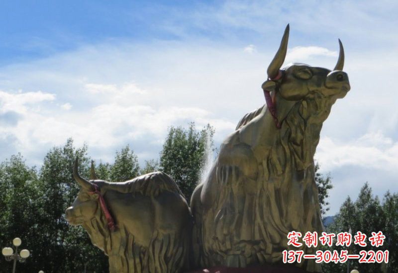 聊城不锈钢牦牛雕塑一种传统文化的精美传承
