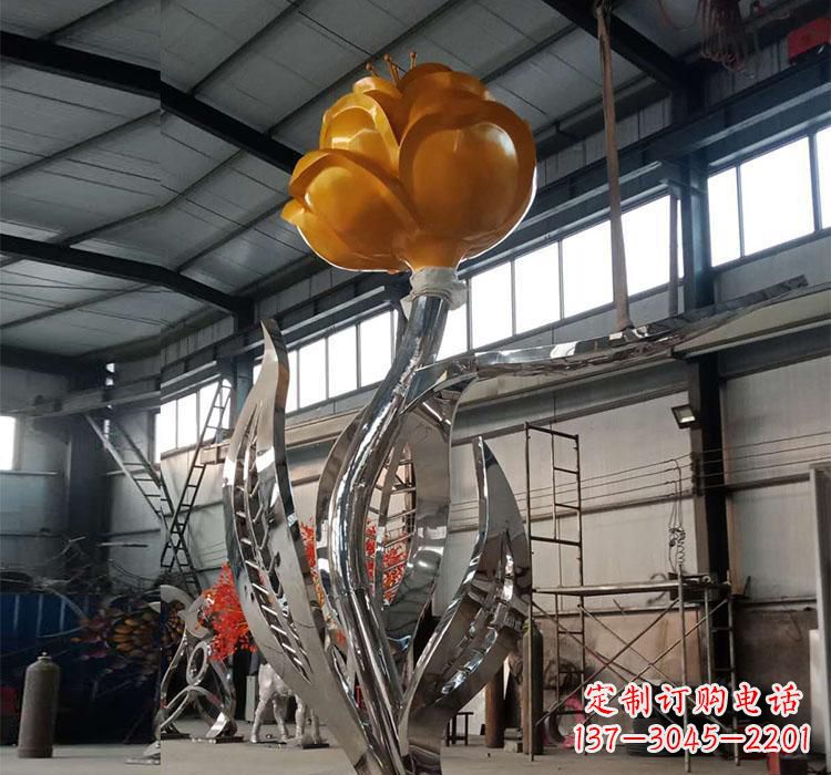 聊城不锈钢玫瑰花雕塑一款非凡的艺术品