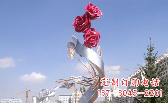 聊城不锈钢玫瑰雕塑精致的艺术之美