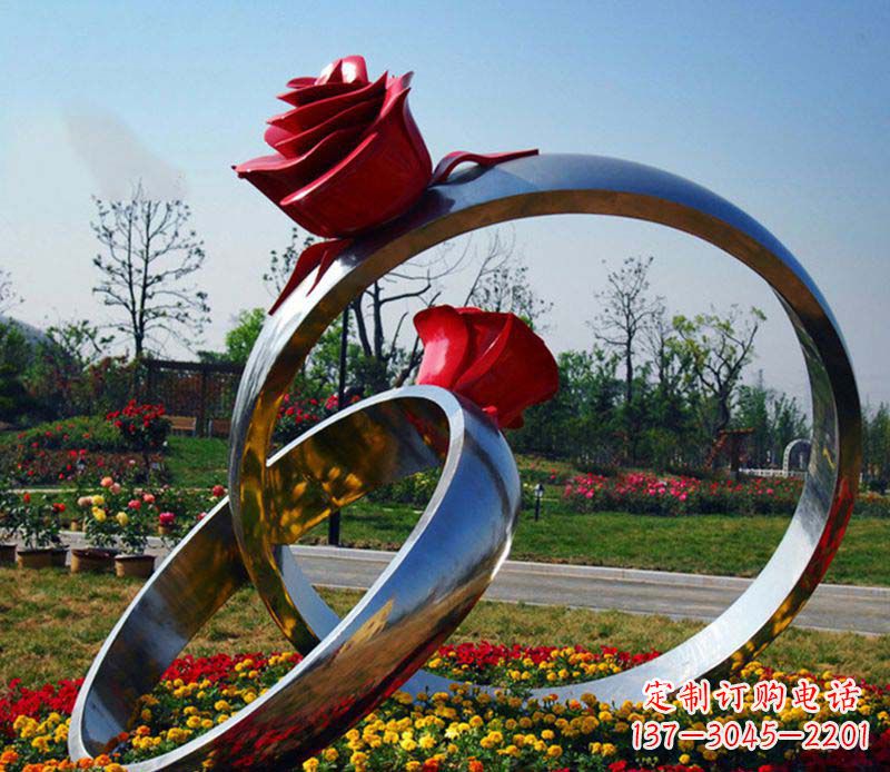 聊城不锈钢玫瑰戒指精美的艺术品