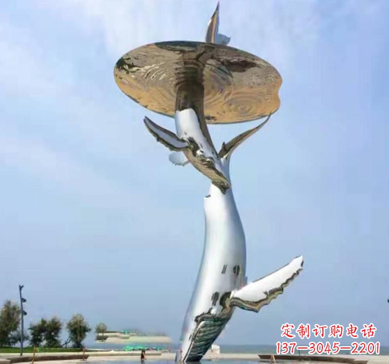 聊城不锈钢海豚雕塑精美的艺术品