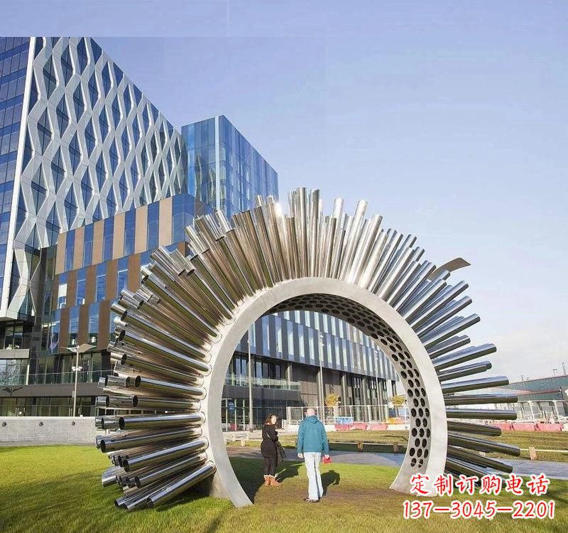 聊城不锈钢拱门雕塑高雅典雅的艺术