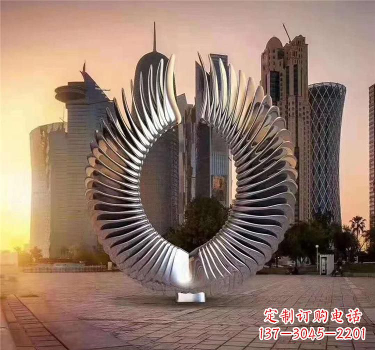 聊城不锈钢喷泉雕塑灵动的艺术美学